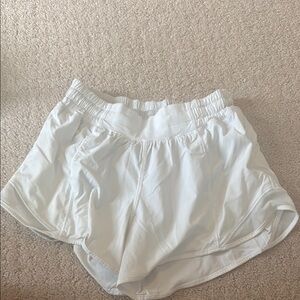 Lululemon Athletica White Athletic Shorts Lightweight Tiered Design